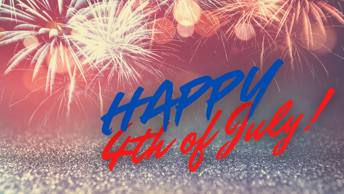 4th of July Fireworks with Happy 4th of July Text