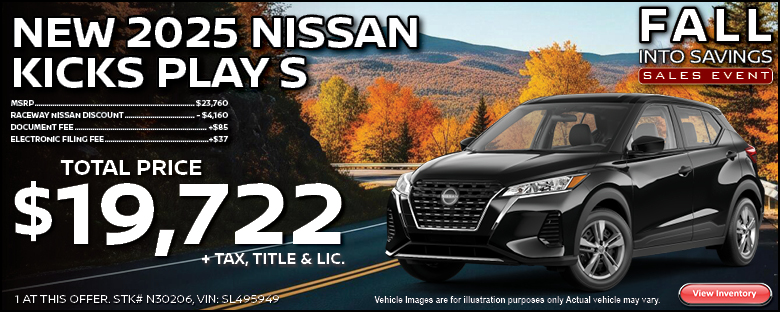 New 2025 Nissan Kicks Purchase Offer