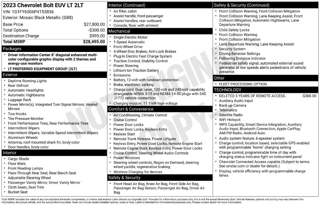 2023 Chevrolet Bolt EUV LT