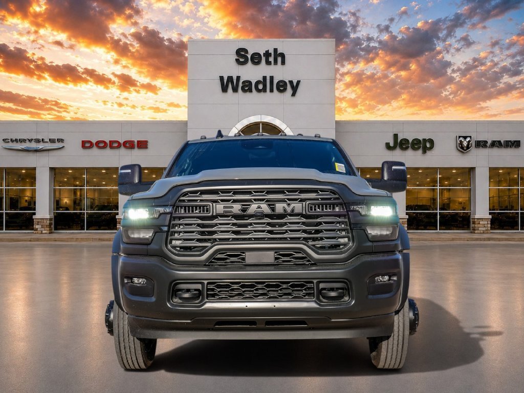 Ram chassis-cab truck shown in dealership inventory