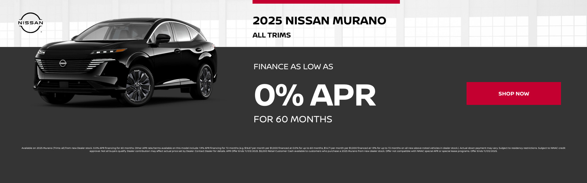2025 Nissan Murano | Finance As Low As 0% APR for 60 Months