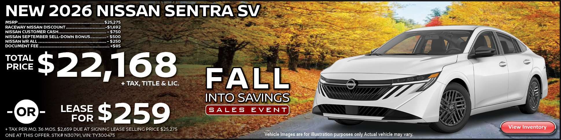 2026 Nissan Sentra Lease Offer