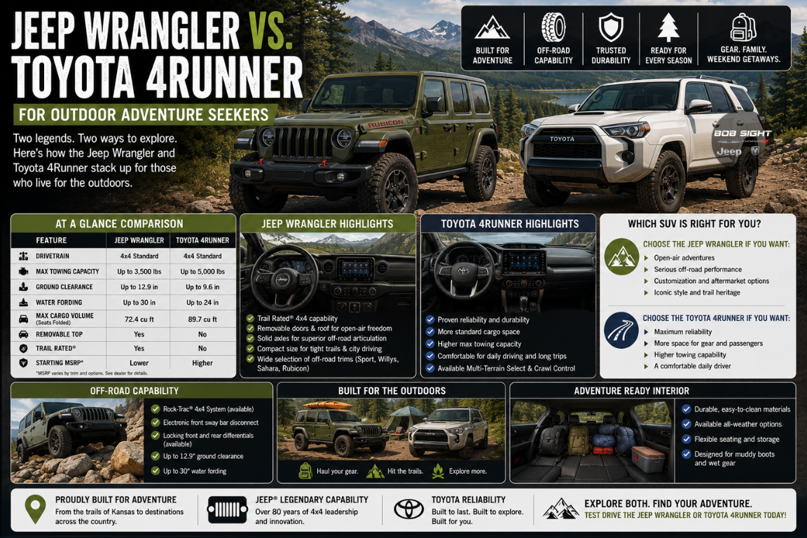 Jeep Wrangler vs Toyota 4Runner: Best Off-Road SUV Comparison