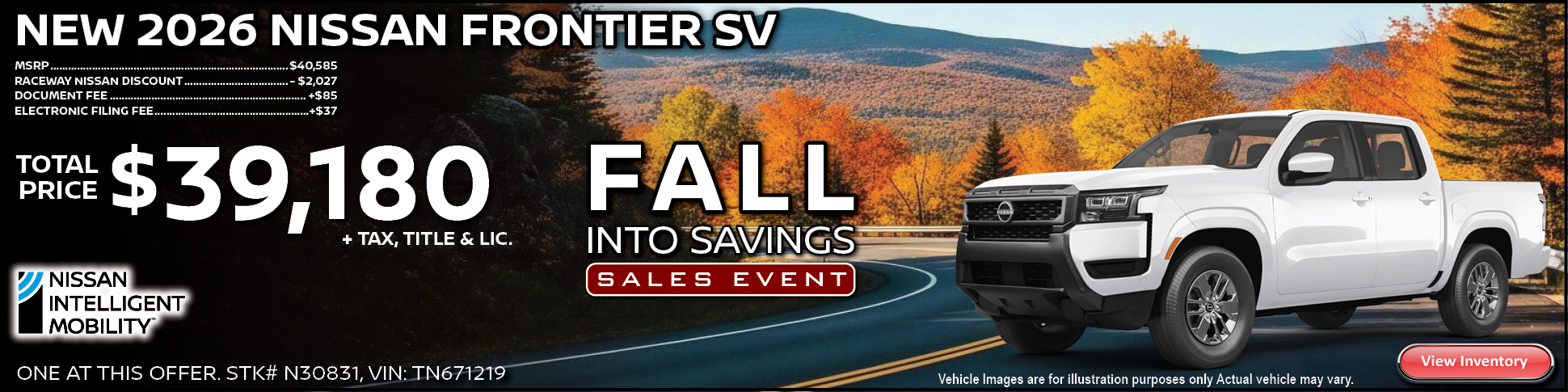 2026 Nissan Frontier Purchase Offer