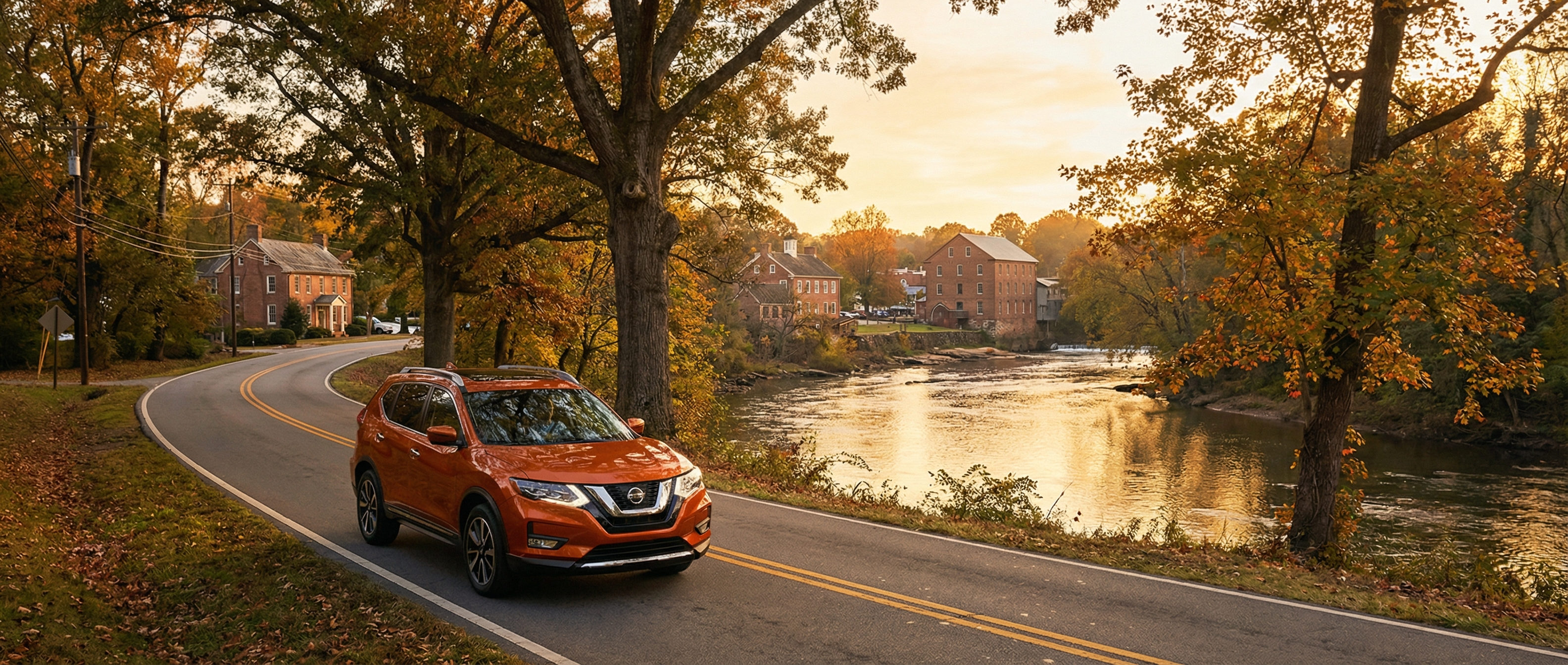 Nissan vehicles on scenic Roswell GA routes near Chattahoochee River