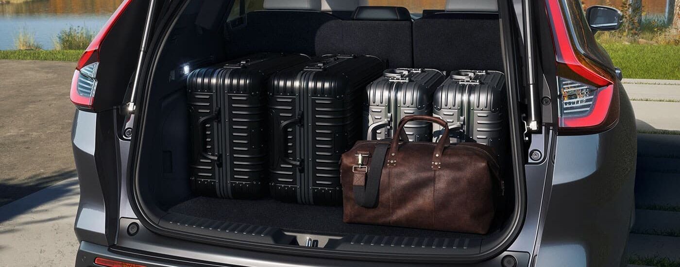 Luggage in the rear cargo space in a 2026 Honda CR-V