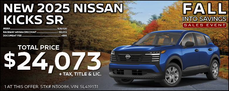New 2025 Nissan Kicks SR Purchase Offer