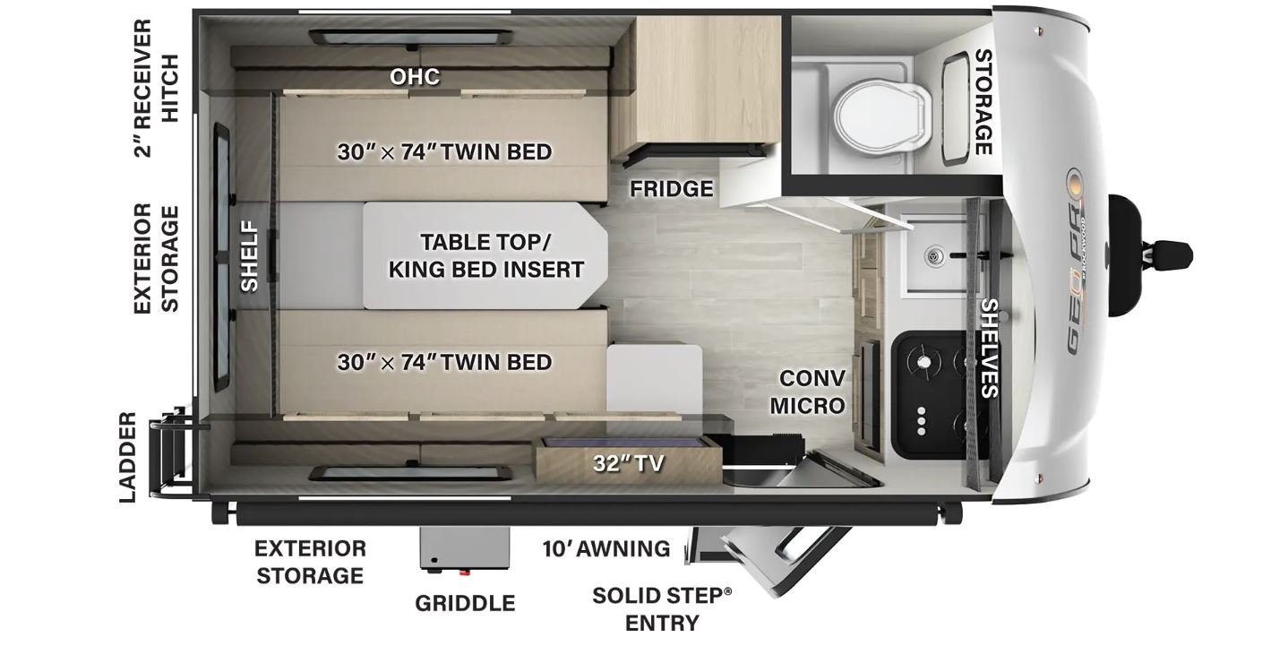 Forest River's Rockwood G15TB interior