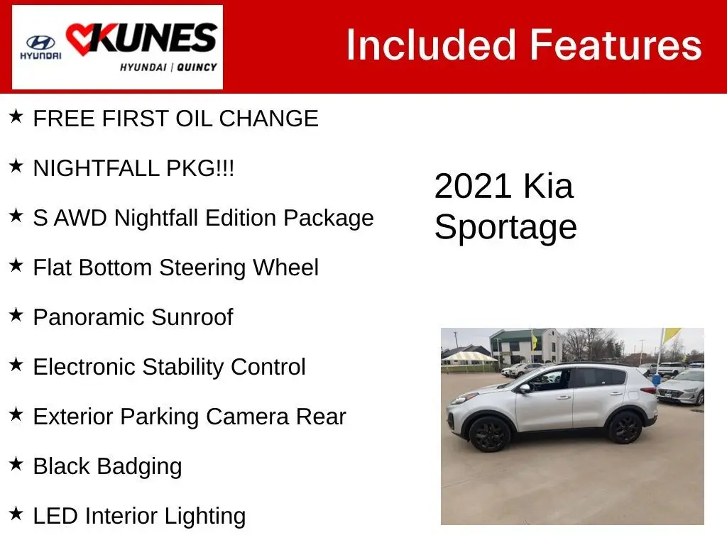 Used 2021 Kia Sportage S with VIN KNDP6CAC9M7855672 for sale in Quincy, IL