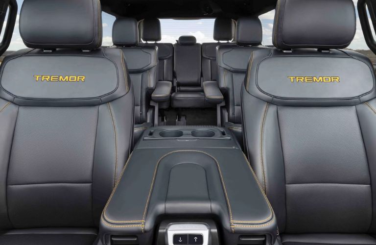 Black 2025 Ford Expedition Interior with Electric Spice Accents