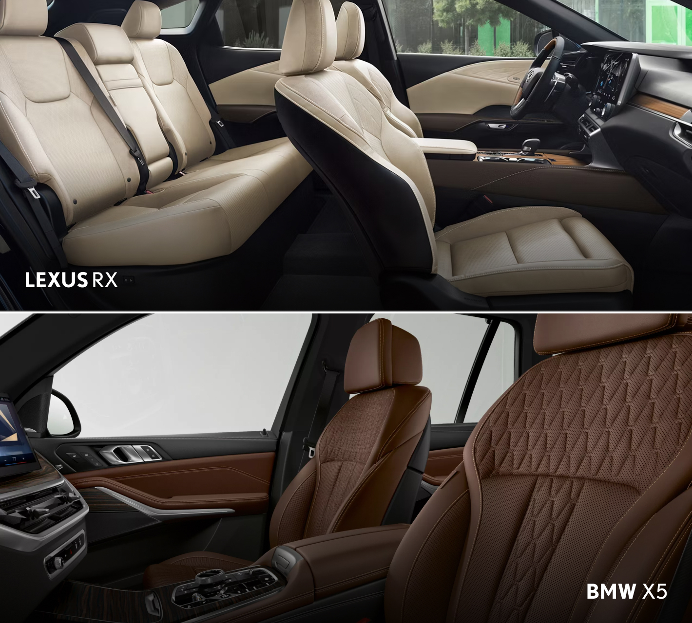 Compare Lexus RX vs. BMW X5 Features