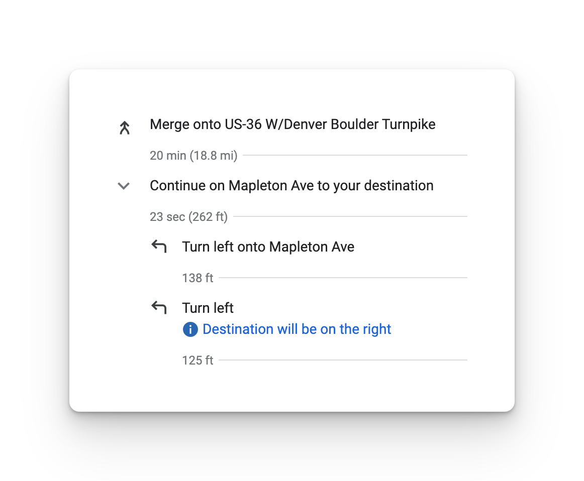 turn by turn fom Denver Turnpike to Boulder Nissan