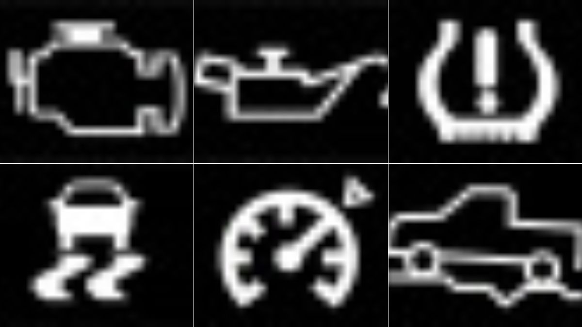 Diagram of Common Ford Dashboard Warning Lights