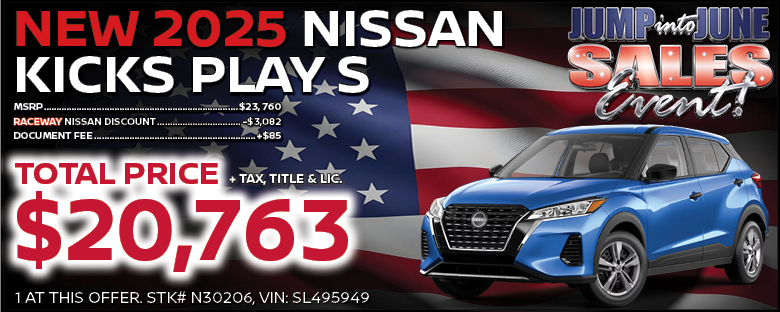 New 2025 Nissan Kicks Lease Offer