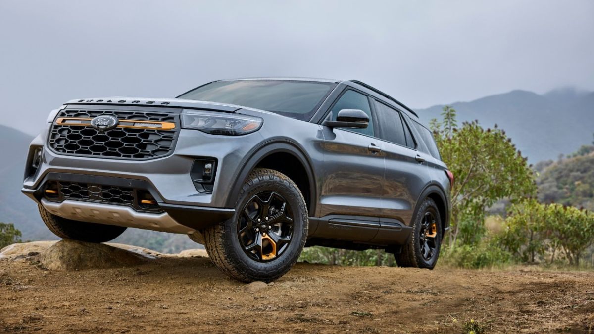 Gray 2026 Ford Explorer Tremor Front Exterio