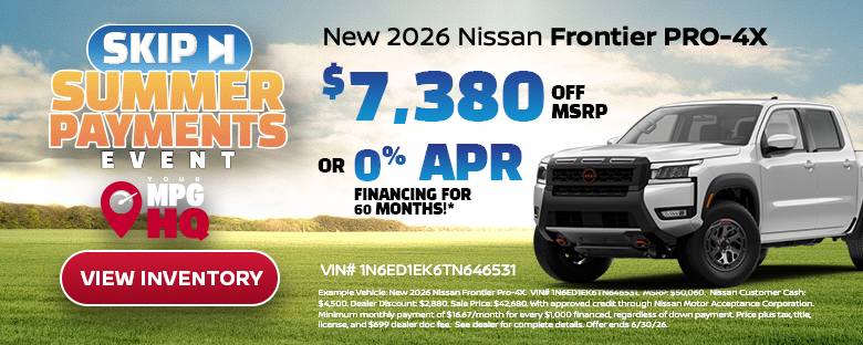 New 2026 Nissan Frontier