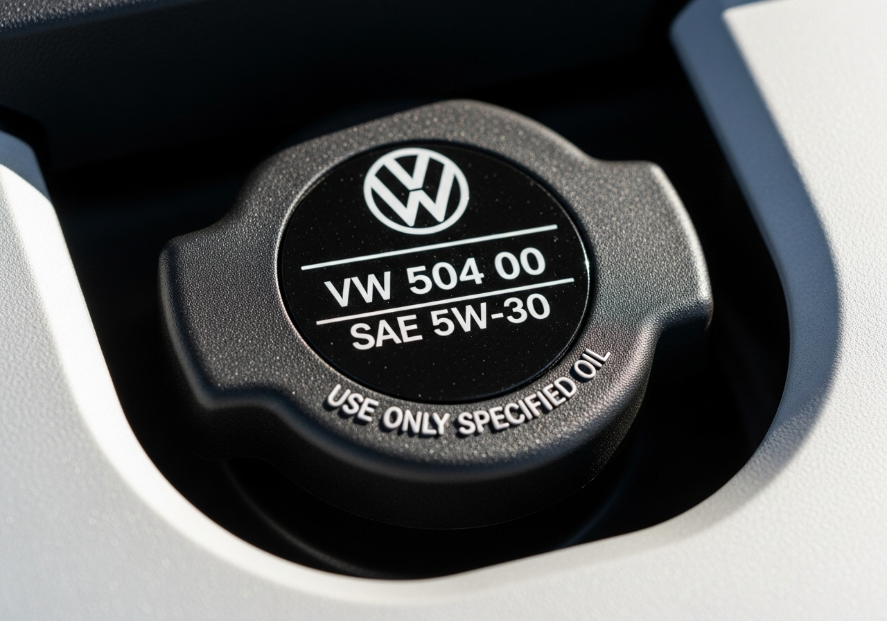 Service technician performing an oil change