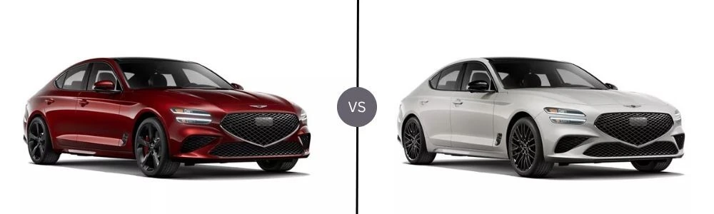 Compare 2026 Genesis G70 3.3T Sport Prestige vs. 2026 Genesis G70 3.3T Prestige Graphite