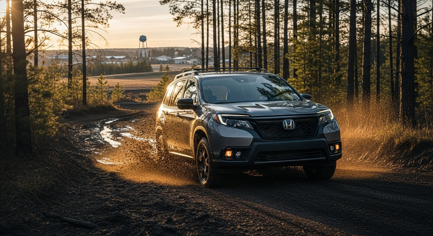 Explore the 2025 Honda Passport's off-road capabilities and check local availability in Burlington, IA. Visit Kunes Honda of Quincy for more details.
