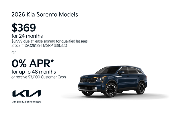 2026 Kia Sorento APR Offer