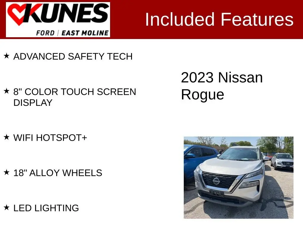 Used 2023 Nissan Rogue SV with VIN 5N1BT3BB1PC848814 for sale in East Moline, IL