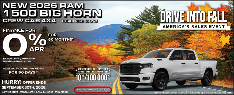 NEW 2026 RAM 1500 BIG HORN CREW CAB 4X4