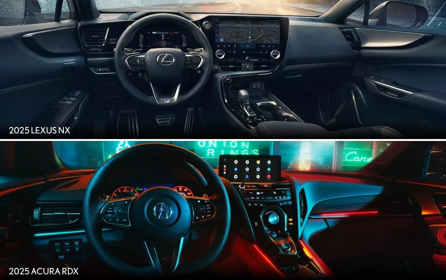 Acura RDX vs. Lexus NX Interiors