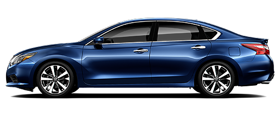Blue 2017 Nissan Altima 3.5 SR sedan, side profile