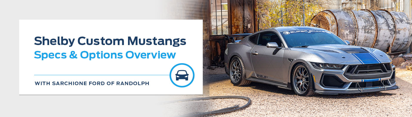 shelby custom mustangs specs and options overview with image of grey mustang