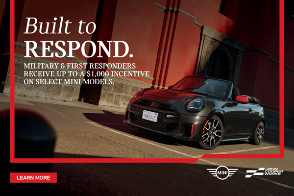 Black JCW Convertible parked