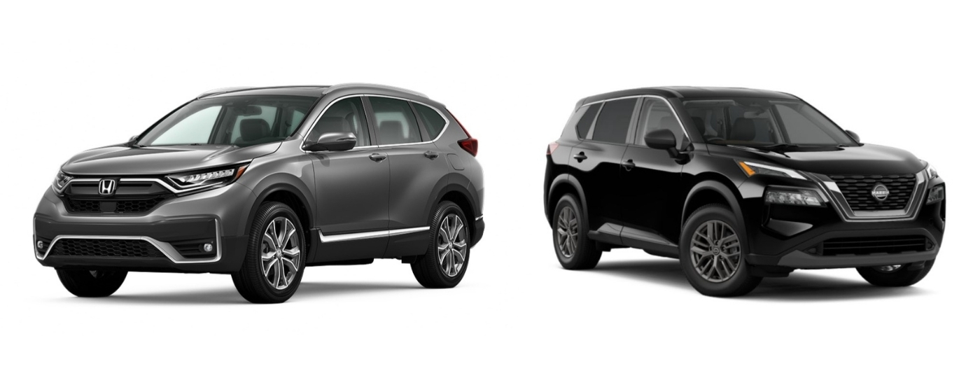 Silver 2021 Honda CR-V Touring vs black 2021 Nissan Rogue S