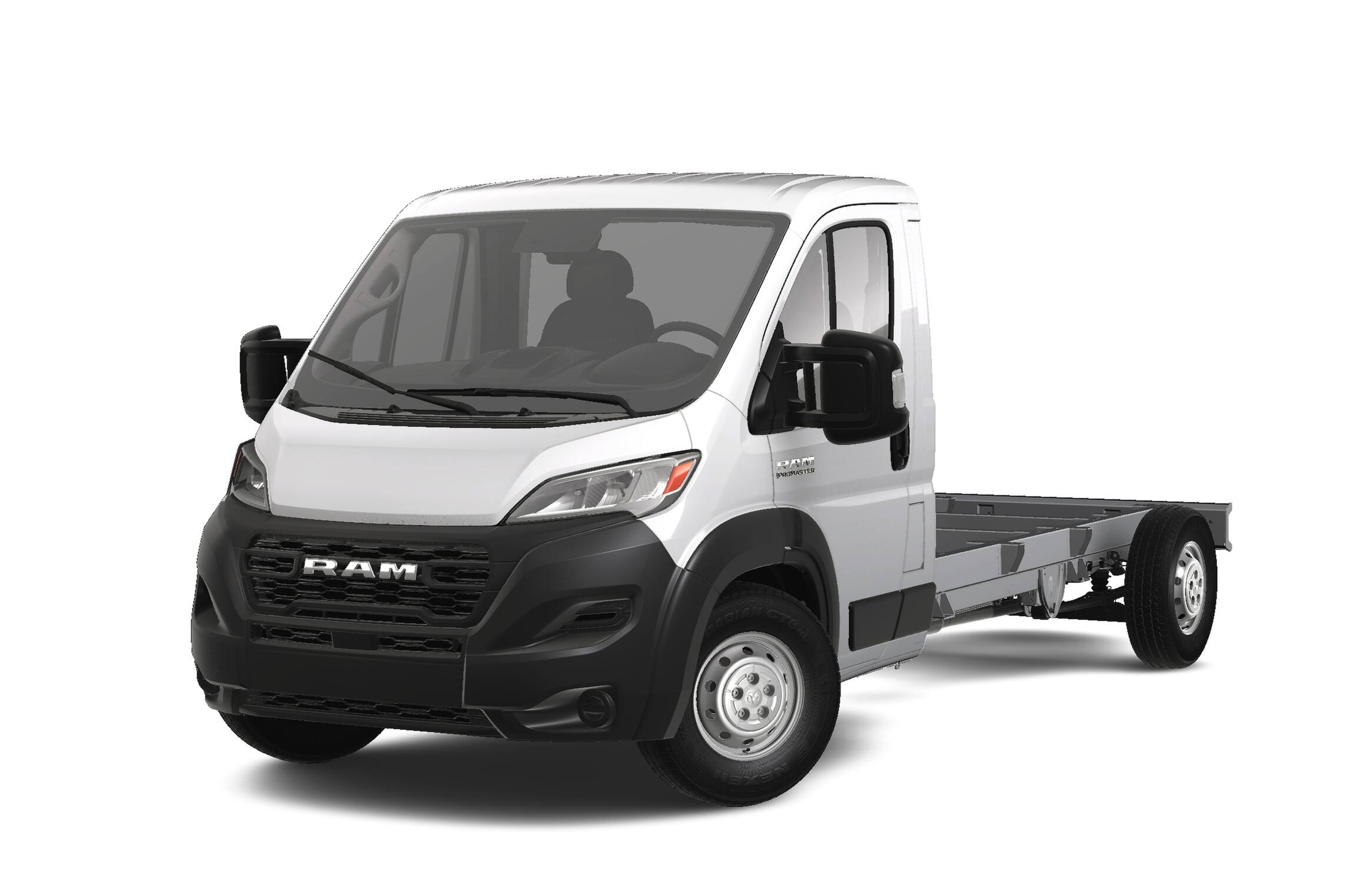 2025 RAM ProMaster 3500 Tradesman Cutaway 159” WB 104” CA Exterior Driver Side Front Profile