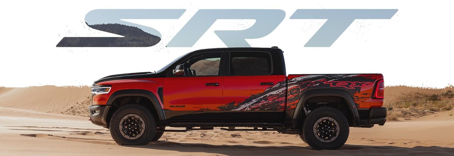 2027 Ram 1500 TRX SRT Bloodshot Night Edition in Flame Red with Blacktop upper