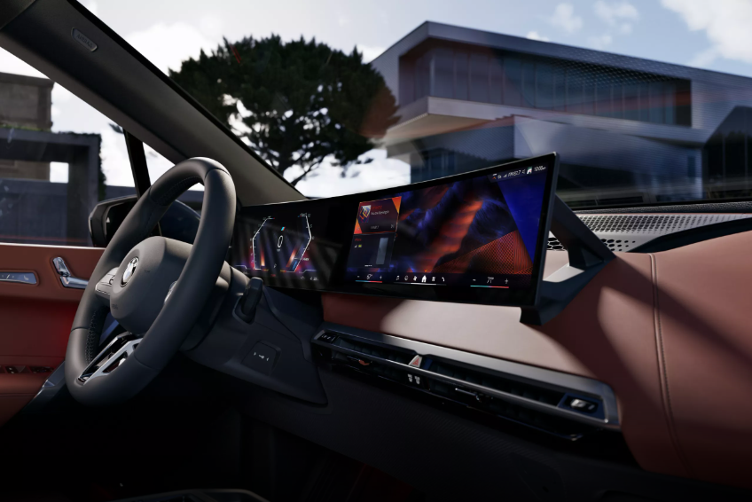 BMW iX Dashboard with Curved Display