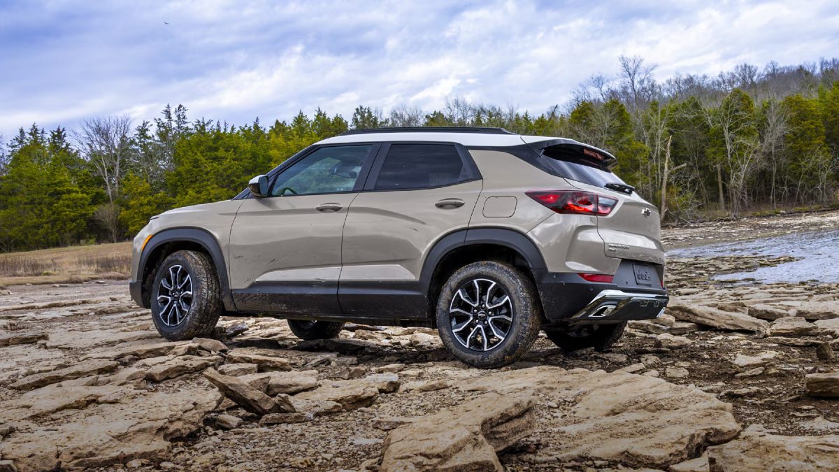 2026 Chevy Trailblazer Exterior Driver Side Rear Profile while Off-Roading