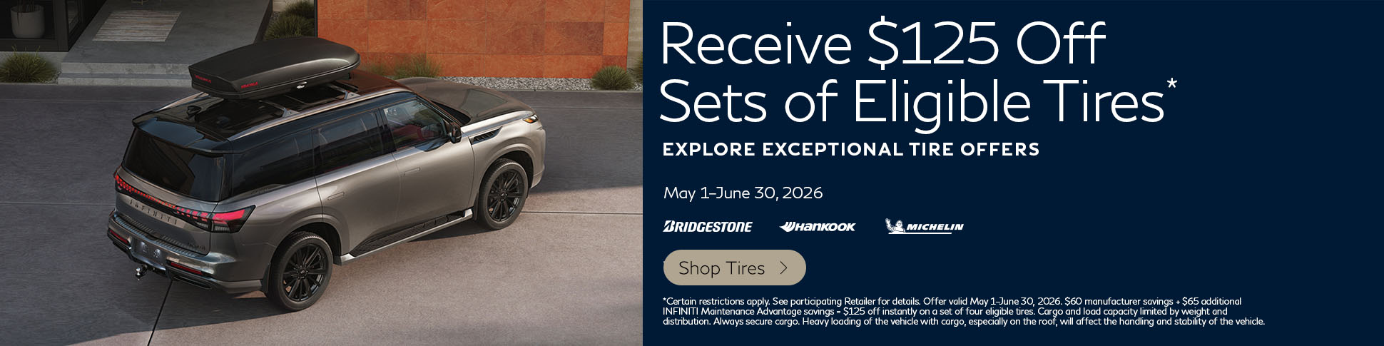  SD INFINITI Tire Offer