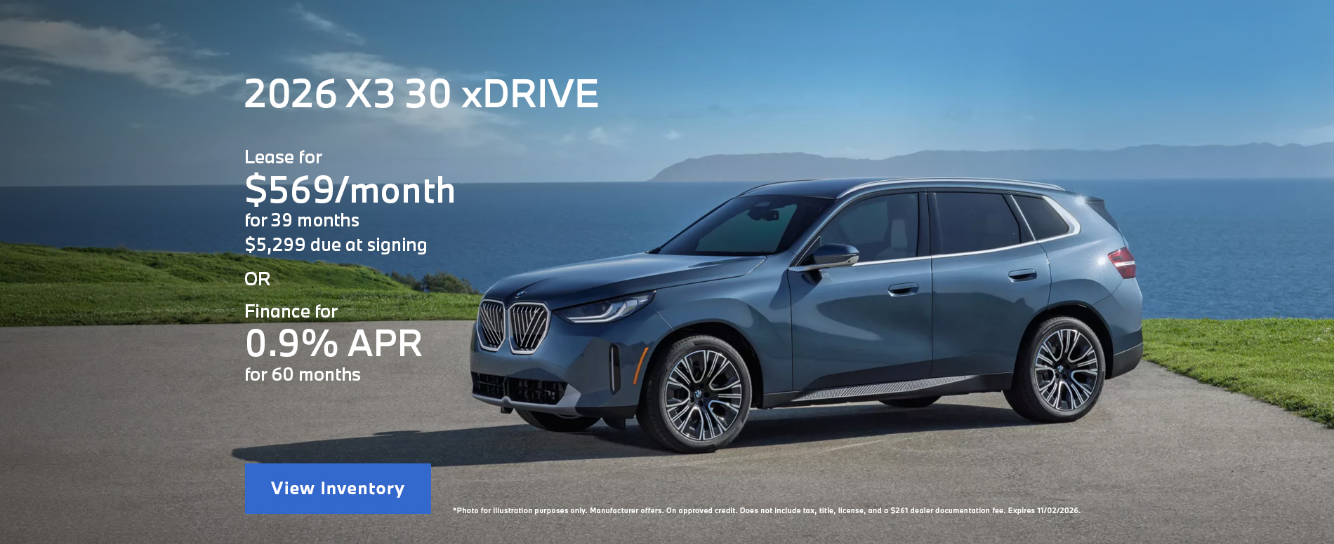 2026 BMW X3 30 xDRIVE Offer