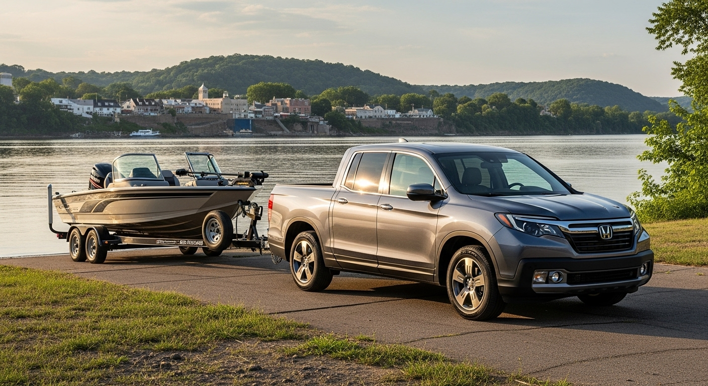 The 2025 Honda Ridgeline offers impressive towing capabilities, making it a top choice for those in Canton, MO. With a towing capacity of up to 5,000 lbs, it is designed to handle a variety of towing needs, from trailers to boats, ensuring reliability and performance.