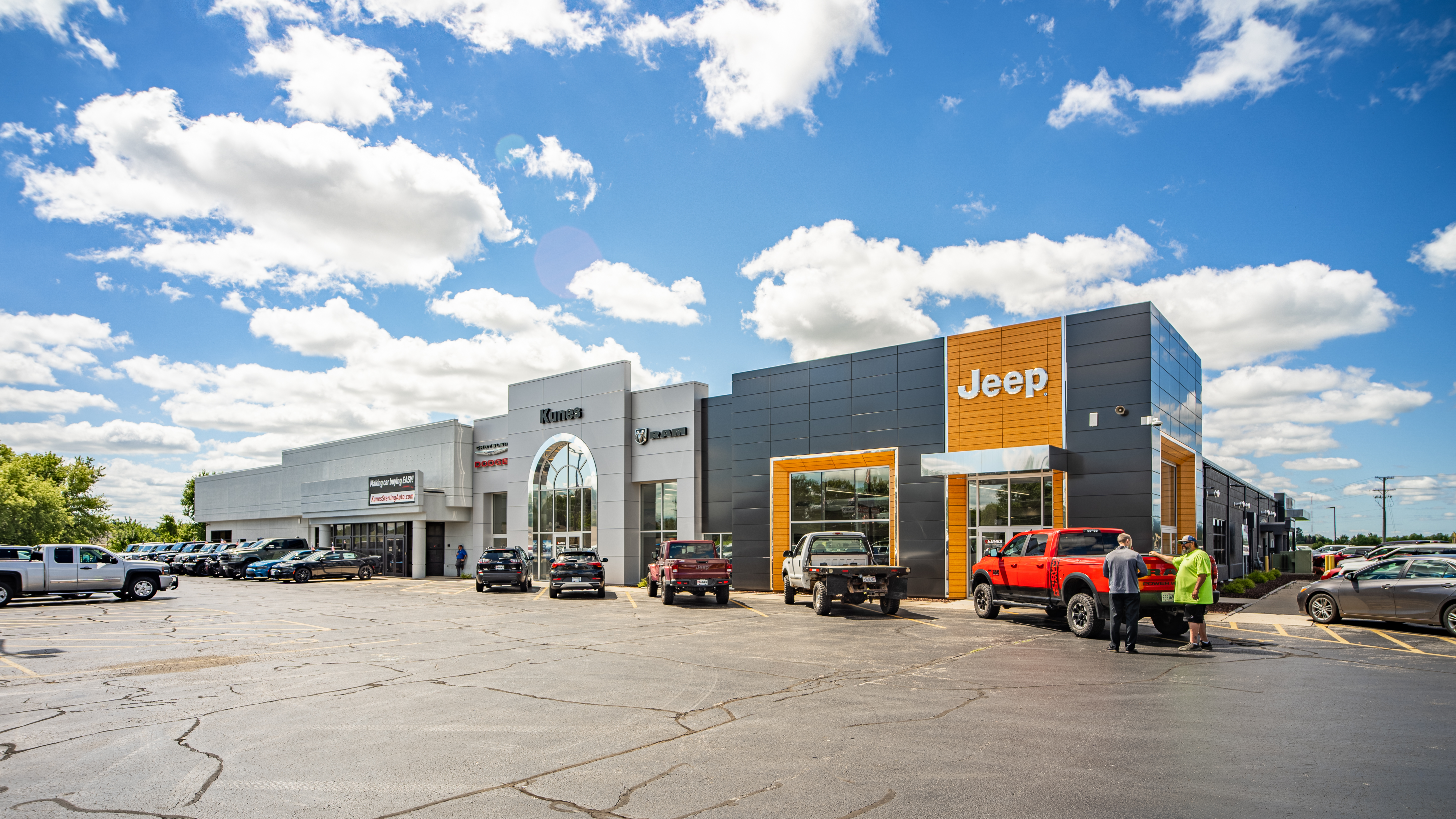 storefront; Kunes Chrysler Dodge Jeep RAM of Sterling, Illinois