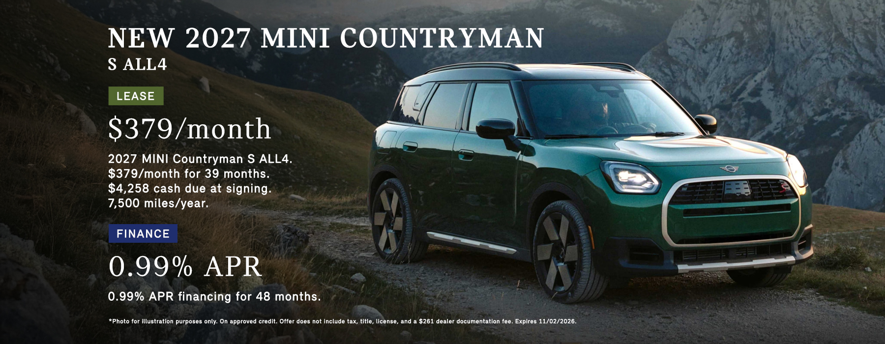 2027 MINI COUNTRYMAN S ALL4 Offer