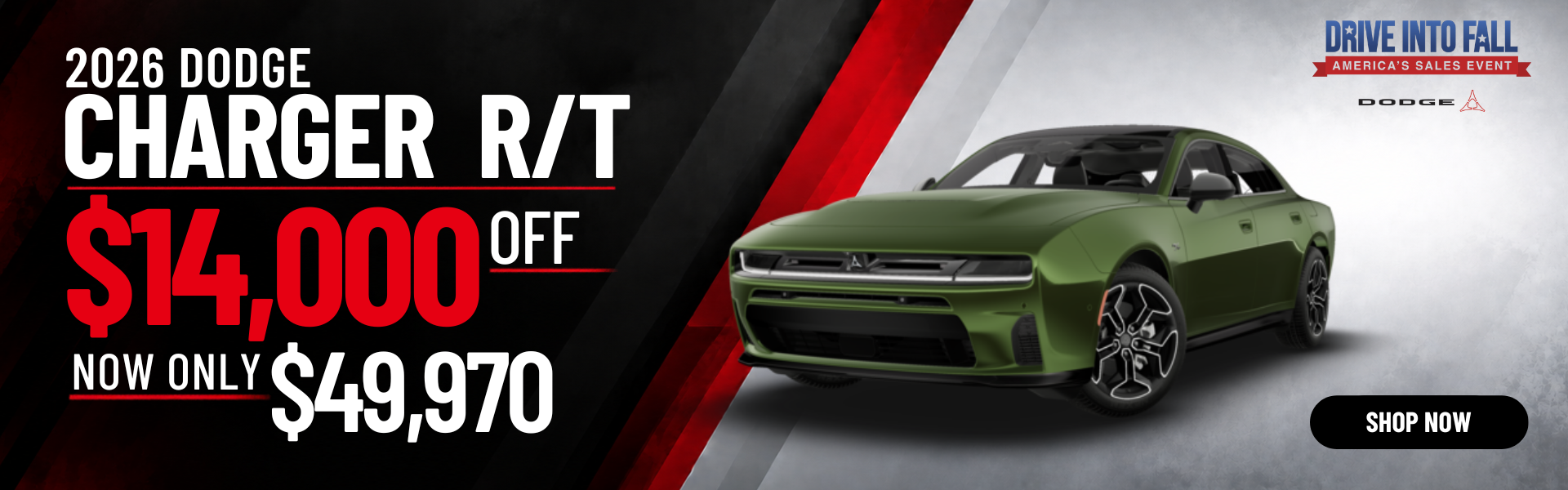 2026 Dodge Charger R/T: $14,000 off, now only $49,970. Drive Into Fall event. Shop now.