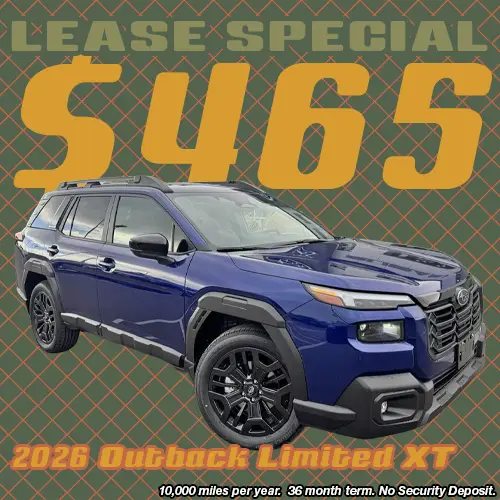 Lease this 2026 Subaru Outback Limited XT at Twin Falls Subaru this September.