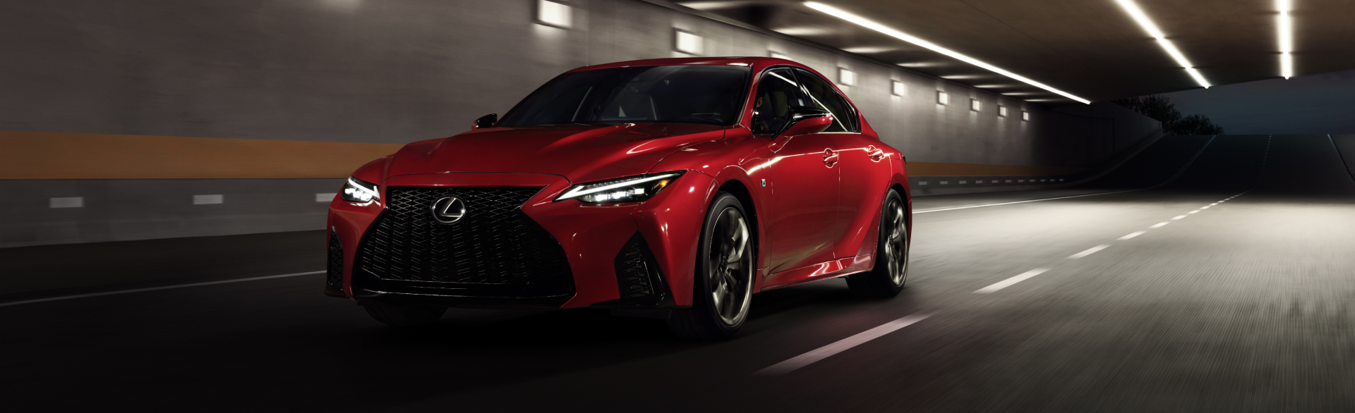 Exterior of the Lexus IS 500 F SPORT Performance shown in Infrared. 