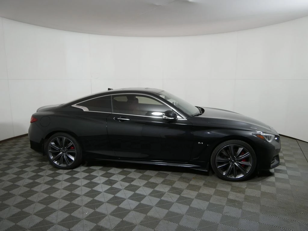 Used 2022 INFINITI Q60 Coupe Red Sport I-LINE ProACTIVE with VIN JN1FV7LL4NM681096 for sale in Golden Valley, Minnesota