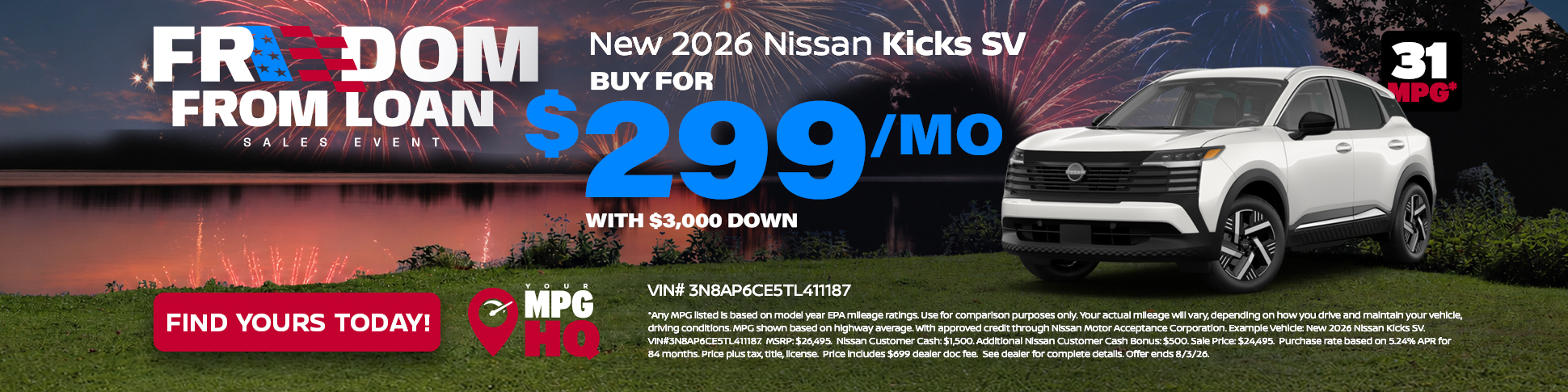 New 2026 Nissan Kicks
