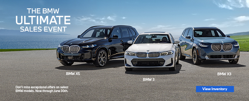 BMW Ultimate Sales Event featuring the BMW X3, X5, & 3 Series