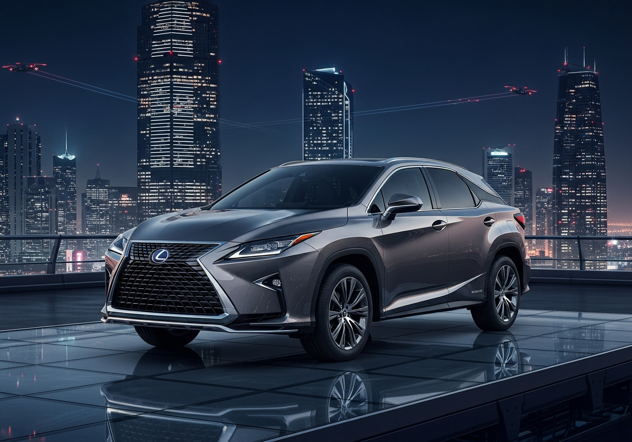 Lexus RX interior with large touchscreen and advanced interface
