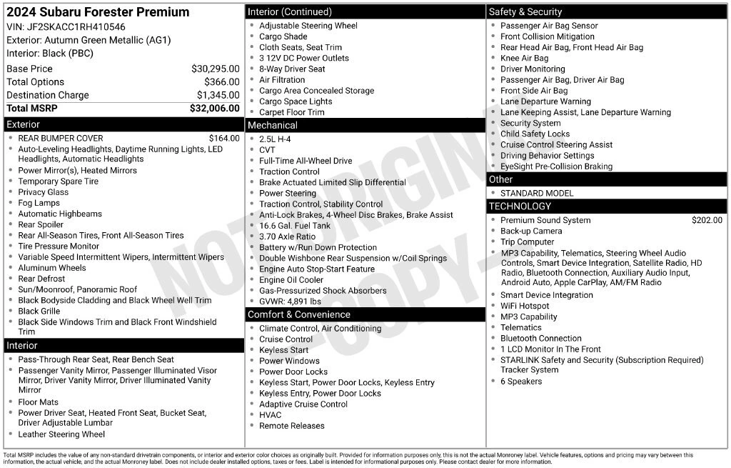 2024 Subaru Forester