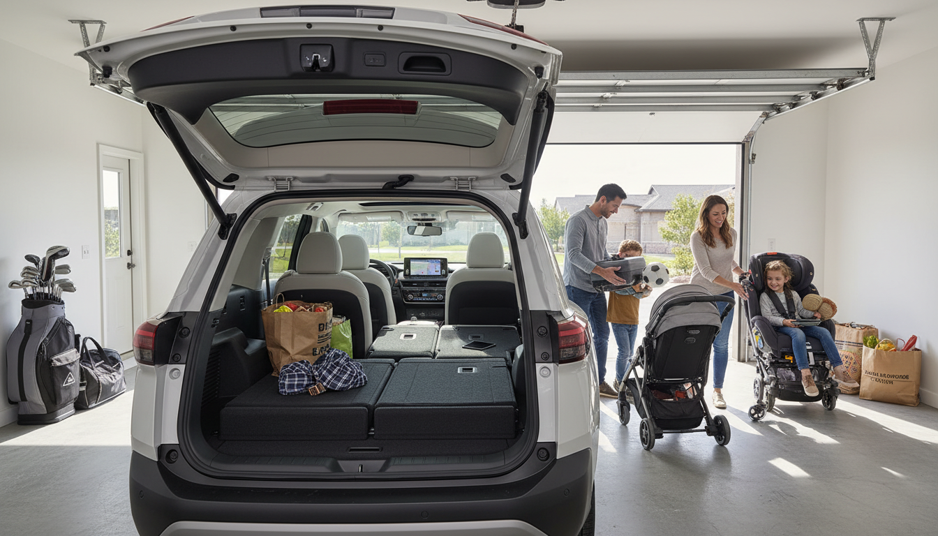 AI generated: Interior Space, Cargo Versatility, and Family-Friendly Features The 2026 Nissan Rogue...