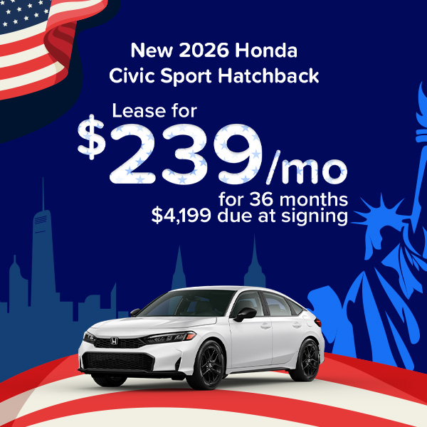 Lease a 2026 Honda Civic Sport Hatchback in Kingsport, TN
